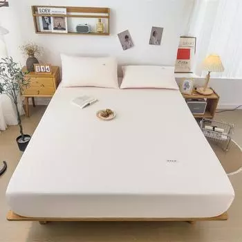 100% хлопок однотонный простыня на резинке 3 шт чехол для матраса с резинкой приятный для кожи мягкий домашний отель комплект постельного белья размера «queen size» 120x200x25cm 3Pcs