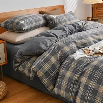 100% хлопок постельное белье пододеяльник с наволочкой в японском стиле сетка Housse De Couette 220x240 пододеяльник комплект королевского размера 150x200cm 3pcs