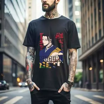 100% хлопок ТОПЫ УНИСЕКС ФУТБОЛКИ МУЖСКИЕ ЖЕНСКИЕ футболка Suguru Geto jujutsu kaisen аниме лучшая манга JJK черная футболка 009 M чёрный