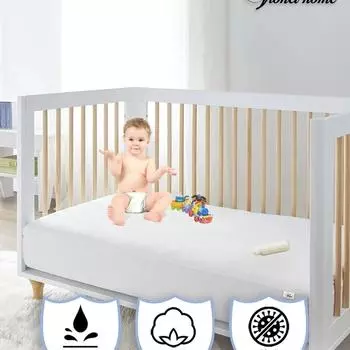 100% хлопок, влагонепроницаемый защитный матрас для младенцев и детей, матрасы для парковой кроватки, матрасы для детских садов