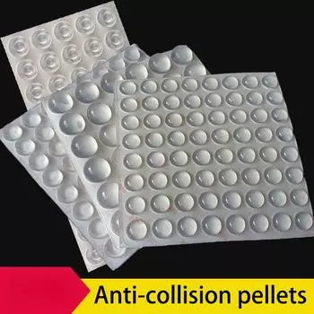 100 капсул. Силиконовые частицы для предотвращения столкновений. Резиновые немые наклейки. Буфер глушителя. Самоклеящиеся противоскользящие частицы. A size style