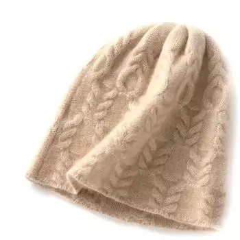 100% кашемировая вязаная шапка бини для женщин зимняя теплая мягкая мешковатая шапка-чепчик Gorros осень Y2K корейская мода капот One size