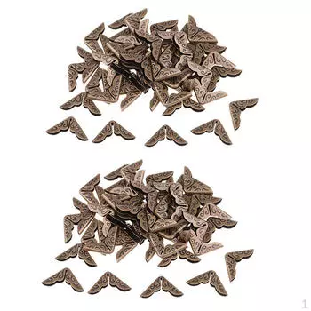 100 книг, альбомов, фотоальбомов, меню, угловые защитные пленки, 14x14 мм, бронза