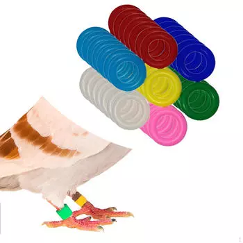 100 колец для ног птиц, резиновые ленты для идентификации голубей 9mm