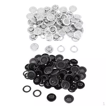 100 комплектов, 2 цвета, металлическая петелька с шайбой для аксессуаров