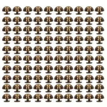 100 комплектов грибовидных заклепок 12 мм с высокой твердостью, антикоррозийные заклепки с круглой головкой для украшения одежды в стиле панк античный бронзовый