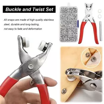 100 комплектов металлических кнопок, жемчужные кнопки для ткани с плоскогубцами, набор кнопок для поделок, одежды, головных уборов и шитья