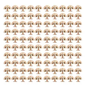 100 комплектов заклепок с круглой головкой 15 мм из сплава с покрытием высокой твердости цвета золота и серебра для кожи золотой