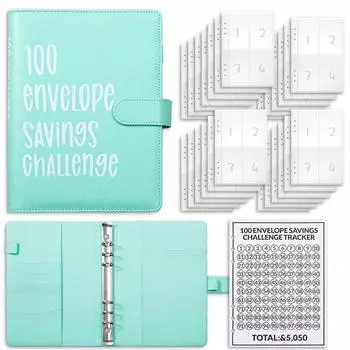 100 конвертов с переплетом «Экономия задач» Бюджетный блокнот Простой и интересный способ сэкономить деньги Блокнот с отрывными листами as the picture