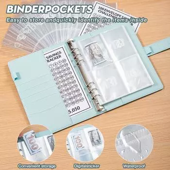 100 конвертов с переплетом «Экономия задач» Бюджетный блокнот Простой и интересный способ сэкономить деньги Блокнот с отрывными листами as the picture