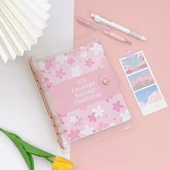 100 Конвертов Вызов Папка Экономия Сбережения Вызовы Папка-регистратор с отрывными листами Бюджетная папка с денежными конвертами Система органайзера денег фиолетовый