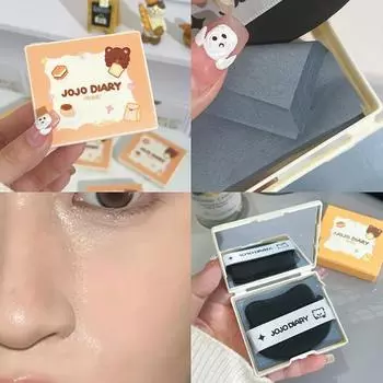 100 листов бумаги для впитывания жира для лица с чехлом Puff&Mirror, инструменты для очистки лица, летняя бумага для контроля жира из бамбукового угля 100sheet