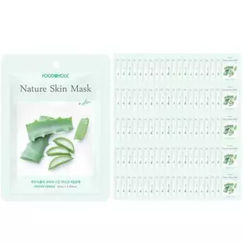 (100 листов) Foodaholic Nature Skin Aloe Mask Pack, 1 упаковка, 100 шт.