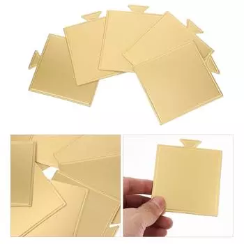 100 листов коврик для торта Основы для мусса Золотой декор Декоры Картонные квадраты Бытовые доски Поддон золотистый
