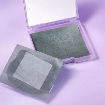 100 листов матирующих салфеток с футляром и спонжем для макияжа, маслопоглощающие листы, бамбуковый уголь, матирующие салфетки для лица для макияжа