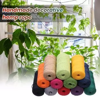 100 м/рулон 2 мм джутовый шпагат 3-слойный натуральный разрезаемая подарочная упаковка упаковка DIY ремесла проект подвесная бирка украшение пеньковая веревка