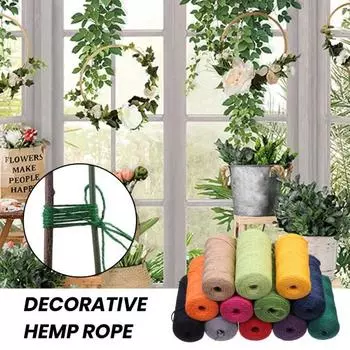 100 м/рулон 2 мм джутовый шпагат 3-слойный натуральный разрезаемая подарочная упаковка упаковка DIY ремесла проект подвесная бирка украшение пеньковая веревка