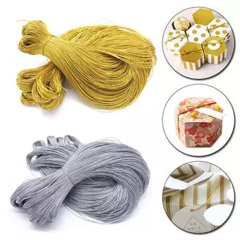 100 м веревка, золотой, серебряный шнур, подарочная упаковка, веревка, металлическая ювелирная нить, шнур, сделай сам, бирка, браслет, этикетки, ремешок с маркировкой золотой