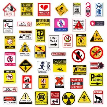 100 мест для уведомлений Полезные советы Предупреждающие этикетки Наклейки Безопасный проход Советы по опасности Предупреждающие наклейки