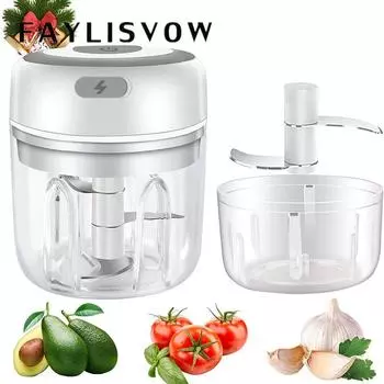 100 мл / 250 мл / комплект Электрический мини-измельчитель для чеснока Беспроводной портативный измельчитель мяса Приправа и специи Измельчители для чеснока Vege Salad Pepper 100ml белый