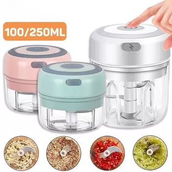100 мл / 250 мл / комплект Электрический мини-измельчитель для чеснока Беспроводной портативный измельчитель мяса Приправа и специи Измельчители для чеснока Vege Salad Pepper 100ml белый