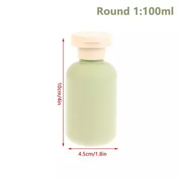 100 мл-500 мл Авокадово-зеленые пластиковые дозаторы для шампуня, геля для душа, пенного мыла, многоразовые бутылки, бутылки с откидной крышкой для лосьона Round/100ml зелёный