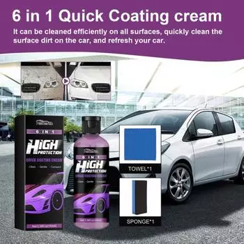 100 мл автомобильный быстрый крем с покрытием, губка для ткани, царапин, высокая защита, ремонт пятен