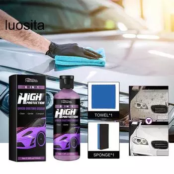 100 мл автомобильный крем для быстрого покрытия с губкой, высокая защита от царапин, очиститель пятен, универсальная паста для восстановления автомобильной краски 1 Set