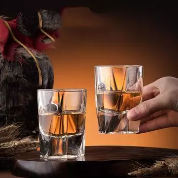 100 мл бессвинцовые стеклянные стаканы для питья с толстыми стенками и массивным тяжелым основанием, барные принадлежности, джиггер для барменов 100ML