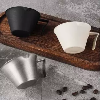 100 мл чашка для экстракции эспрессо из нержавеющей стали 304 с направляющим носиком практичная чашка для унции кухонные аксессуары для кафе 100ml серебряный