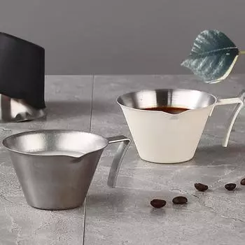100 мл чашка для экстракции эспрессо из нержавеющей стали 304 с направляющим носиком практичная чашка для унции кухонные аксессуары для кафе 100ml серебряный