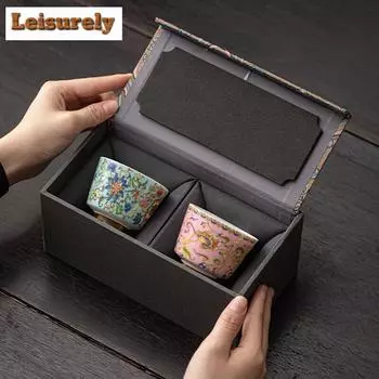 100 мл китайская эмалевая цветная керамическая чашка для чая персонализированная в дворцовом стиле Master Cup чайная пара дегустационная чайная чаша посуда для напитков подарок