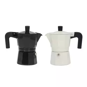 100 мл кофеварка для плиты с двойным клапаном из алюминиевого сплава кофеварка для плиты горшок для кофе Beige