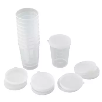 100 мл мерный стакан 10 шт пластиковый прозрачный с градуировкой 30ml