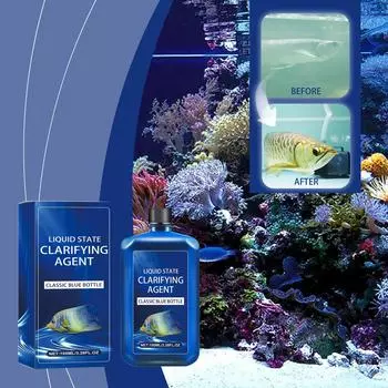 100 мл очиститель аквариумной воды для чистки аквариумов, безопасное и эффективное средство для удаления водорослей, очистка воды