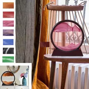 100 мл песочная художественная картина, круглая стеклянная 3D-дисплей с глубоким морским пейзажем, песочная рамка разноцветный