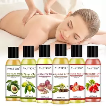 100 мл PHATOIL Масла-носители для ароматерапии Диффузор Увлажнитель Массаж Уход за кожей Чистое масло жожоба Масло шиповника Натуральные эфирные масла Grapeseed Oil