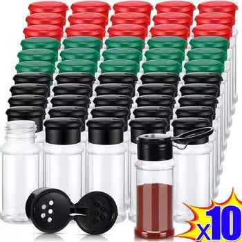 100 мл прозрачная бутылка для специй солонка перечница пластиковые банки для приправ барбекю коробка для приправ кухонные гаджеты банка для хранения порошка