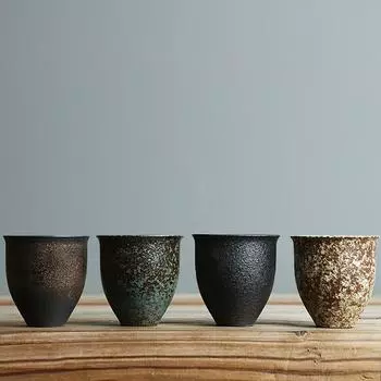 100 мл японская печь становится грубой керамикой чашка для чая керамика ручной работы большая высокая мастерская чашка чашка для чая