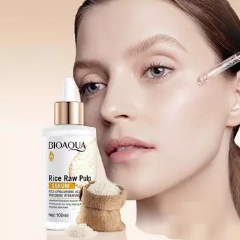 100 мл рисовой сырой мякоти, гиалуроновая кислота, увлажняющая эссенция, глубоко увлажняющая, увлажняющая эссенция для кожи 100ml
