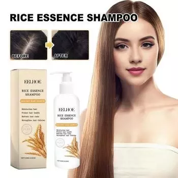 100 мл шампунь с рисовой водой против выпадения волос для мужчин и женщин, лечение облысения, уход за волосами, натуральный утолщающий шампунь для восстановления роста волос белый