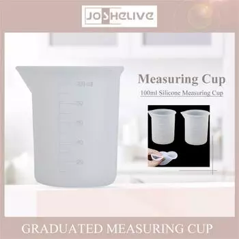100 мл силиконовый мерный стакан градуированный стакан эпоксидная смола клей инструменты повторно используемый силиконовый круглый стержень для перемешивания измерительные инструменты