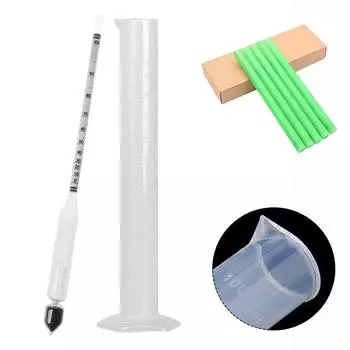 100 мл спиртовой ареометр дистилляция 0-100% метр с мерным стаканом измеритель тестер дистилляционный инструмент спиртовой ареометр с мерным стаканом CHINA