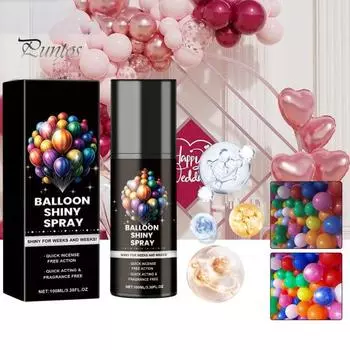 100 мл спрей для блеска воздушных шаров, долговечный спрей для блеска воздушных шаров, не требующий стирания, спрей для латексных воздушных шаров для украшения вечеринок и мероприятий A