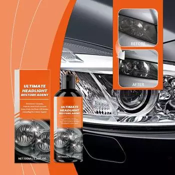 100 мл средство для автомобильных фар, средство для полировки фар и улучшения визуальной прозрачности One Size