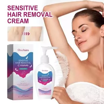 100 мл Средство для удаления волос для всех типов кожи | Эффективный гель для удаления волос в области бикини/лобка | Дерматологически протестировано белый