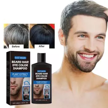 100 мл средство для ухода за волосами на лице для быстрого окрашивания мужских волос и сушки секущихся волос на лице, черный 100ml чёрный