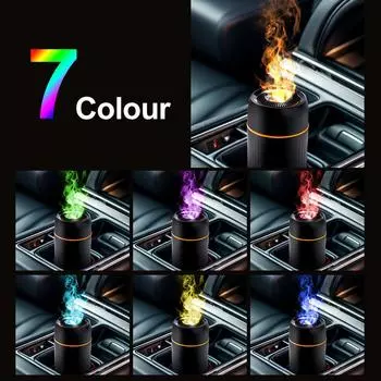 100 мл увлажнитель воздуха USB аромадиффузор туманообразователь с пламенным дизайном атмосферный свет для спальни домашний автомобиль очиститель увлажнитель чёрный
