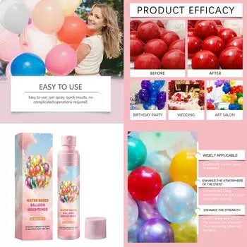 100 мл водостойкий осветлитель для воздушных шаров, усилитель блеска воздушных шаров, яркий спрей для вечеринок и фестивалей A2