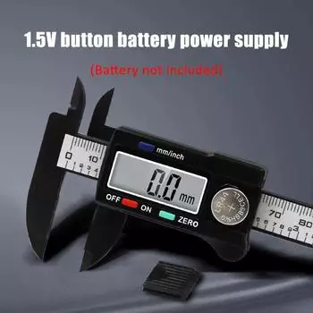100 мм 6 дюймов электронный цифровой штангенциркуль из углеродного волокна штангенциркуль с нониусом микрометр линейка инструмент для измерения толщины изделий из дерева